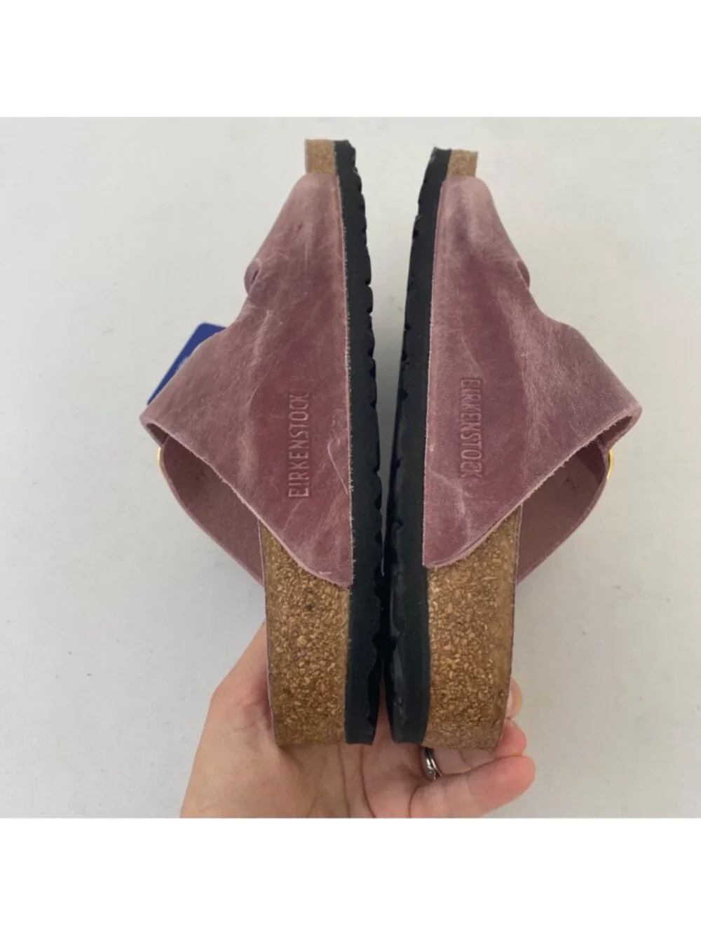 New Birkenstock *narrow* Arizona Big Buckle Sandals Slides Shoes Lavender - Picture 4 of 9